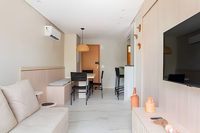 Flat lindo para 6 pessoas em Porto de Galinhas