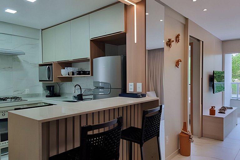 Flat lindo para 6 pessoas em Porto de Galinhas