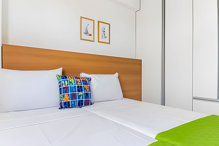 Apt próximo as piscinas naturais para 6 pessoas