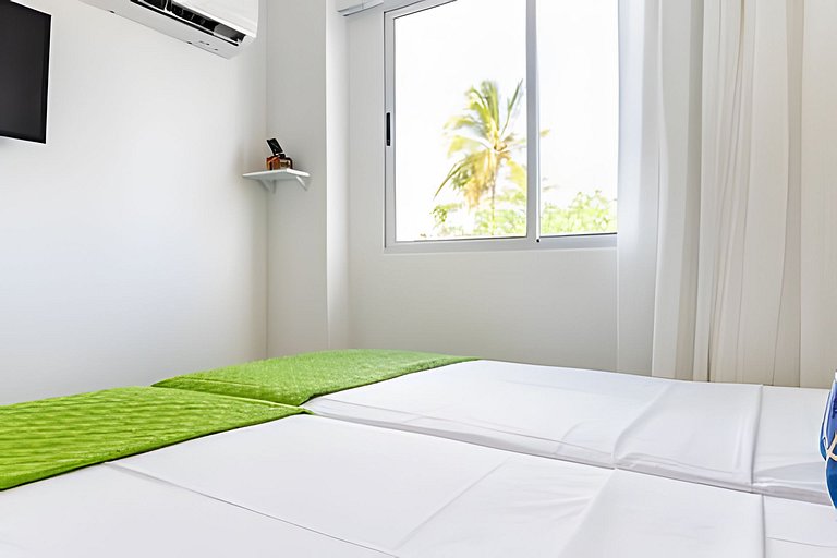 Apt próximo as piscinas naturais para 6 pessoas