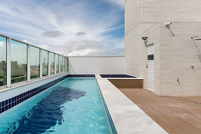 Apt próximo as piscinas naturais para 6 pessoas