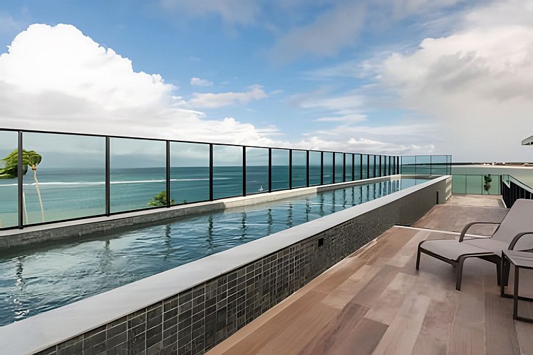 Frente al mar con piscina climatizada privada