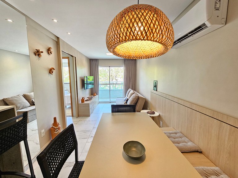 Flat lindo para 6 pessoas em Porto de Galinhas