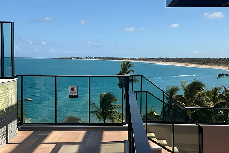 Beachfront flat with private pool