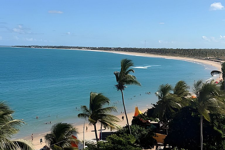 Beachfront flat with private pool