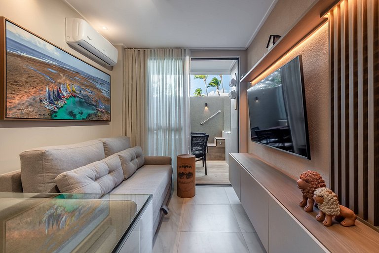 On the sand with private heated pool