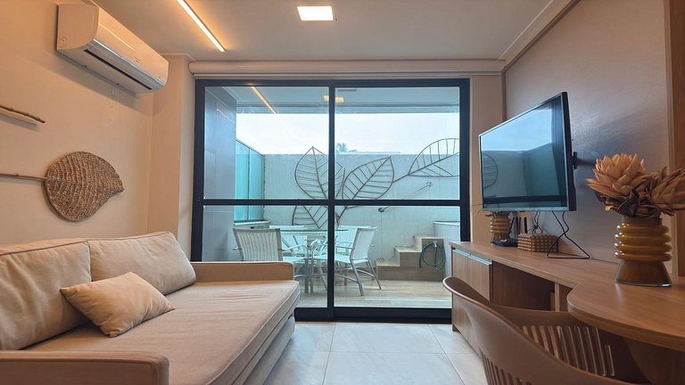Flat com piscina Privativa