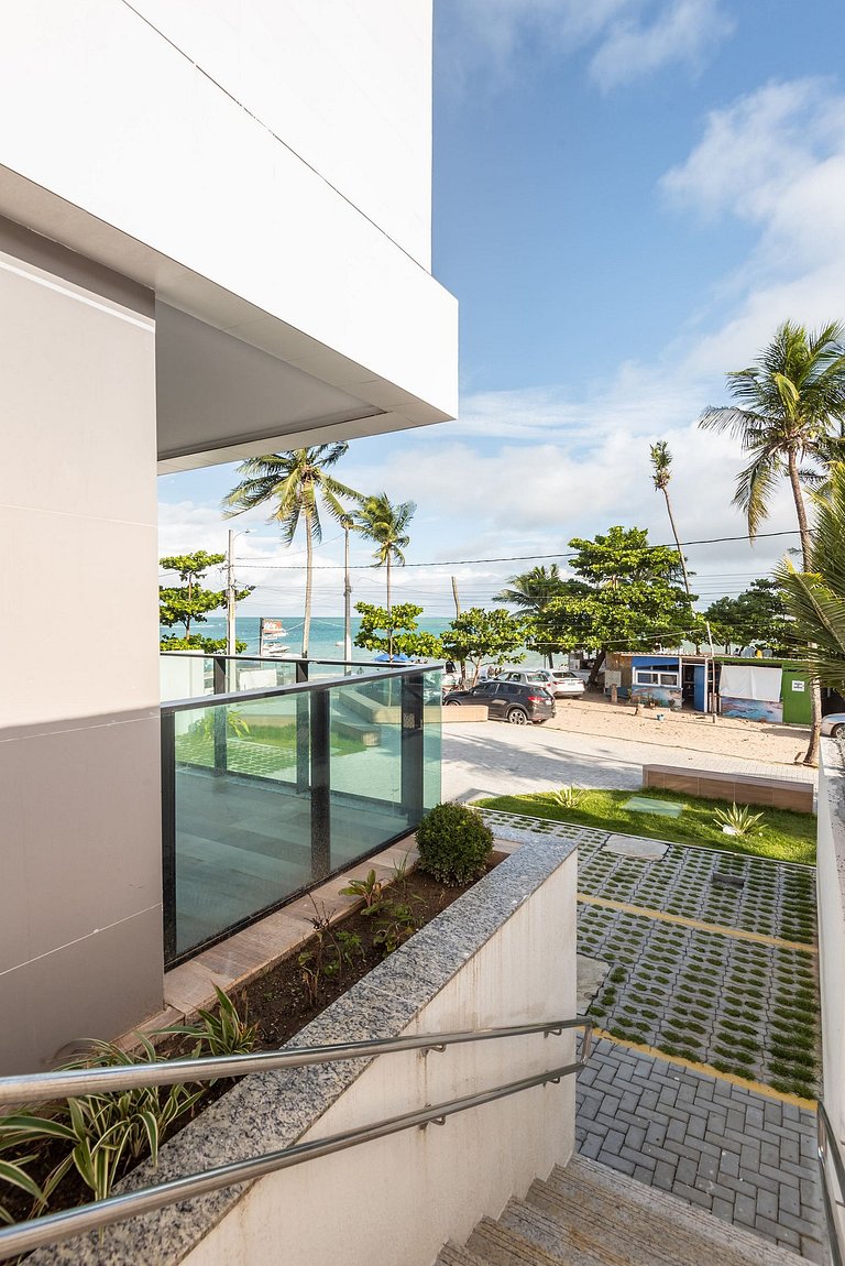 On the sand with private heated pool
