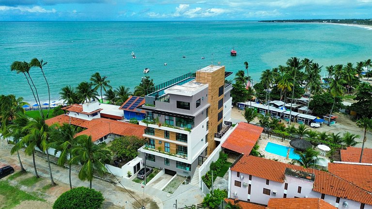 On the sand with private heated pool