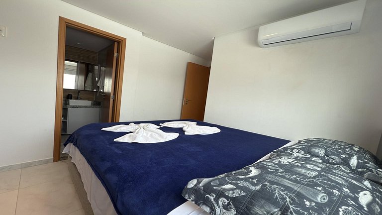 Flat de 2 quartos próximo as Piscinas Naturais