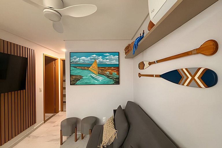 Apt no centrinho e próximo as piscinas naturais