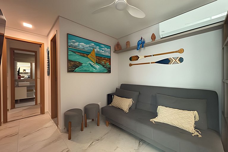 Apt no centrinho e próximo as piscinas naturais