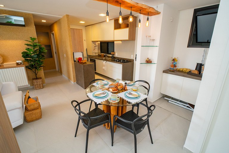 Vista mar + lazer privativo no Cais Residence