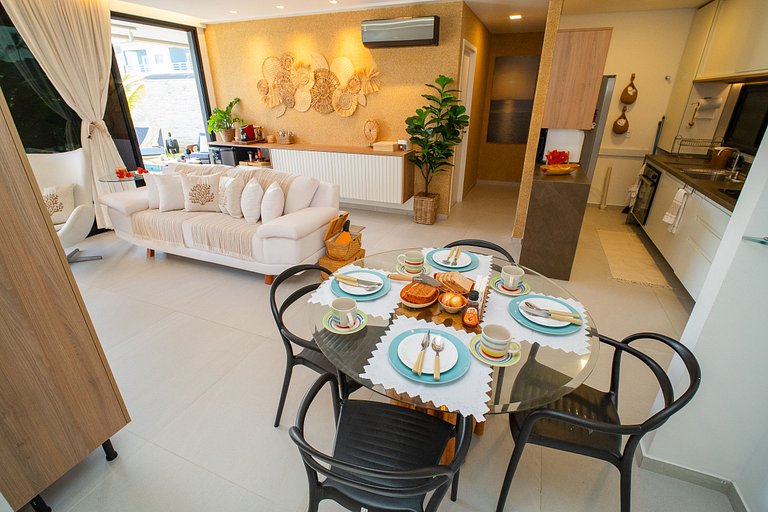 Vista mar + lazer privativo no Cais Residence