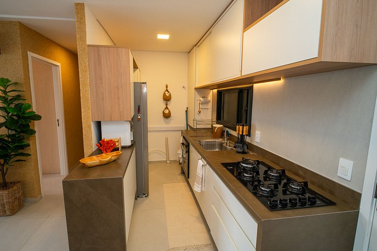 Vista mar + lazer privativo no Cais Residence