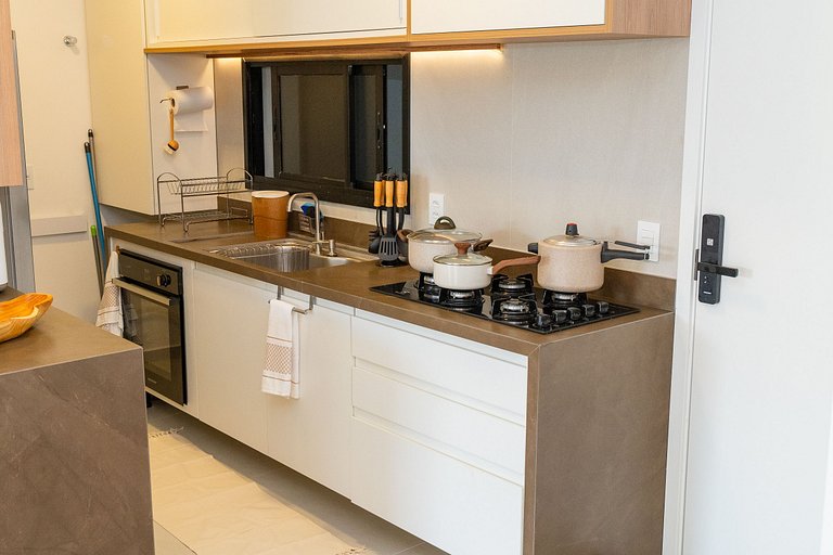 Vista mar + lazer privativo no Cais Residence