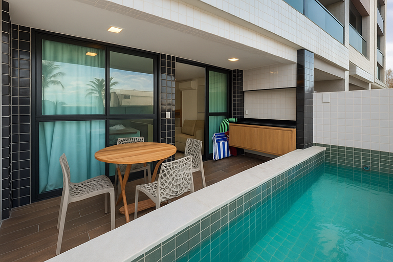 Apart a 50 metros del mar en Porto de Galinhas