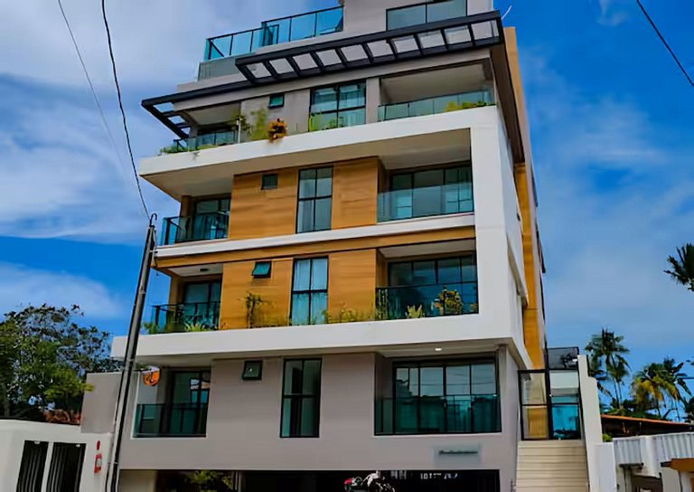 Flat de luxo pé na areia