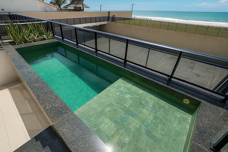 Flat Pé na Areia | Piscina Privativa
