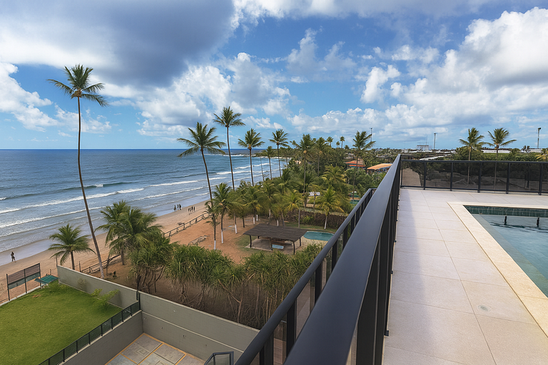 Flat Pé na Areia | Piscina Privativa