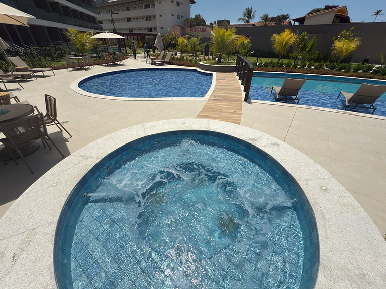 Flat Completo em Resort | Beach Class Summer 302 E