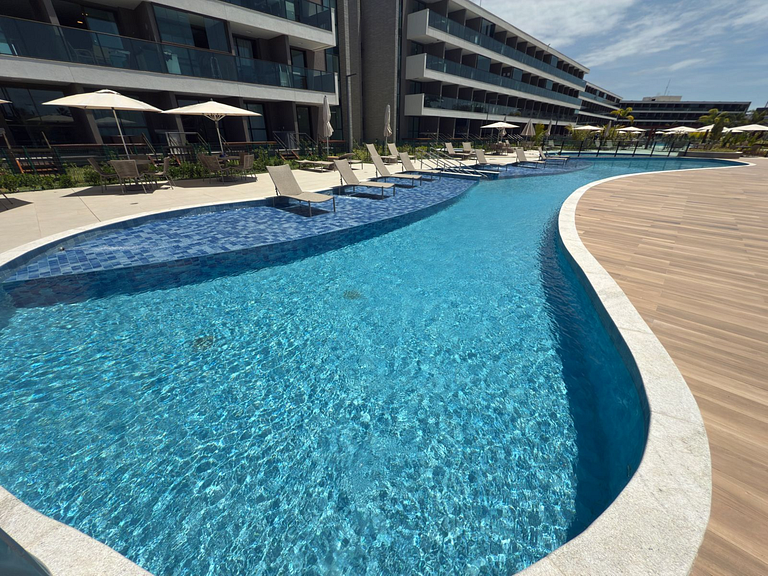 Flat con Piscina a 6 min de la Playa de Cupe