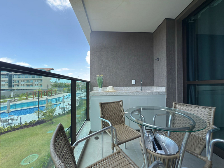 Resort com piscinas a 6 min da Praia do Cupe