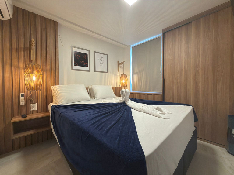 Flat pé na areia Vila Porto 301