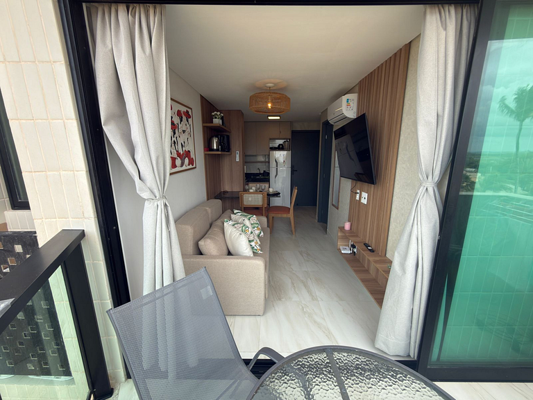 Flat pé na areia Vila Porto 301