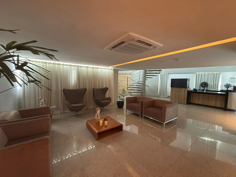 Ocean view of Boa Viagem beach for 4 people.