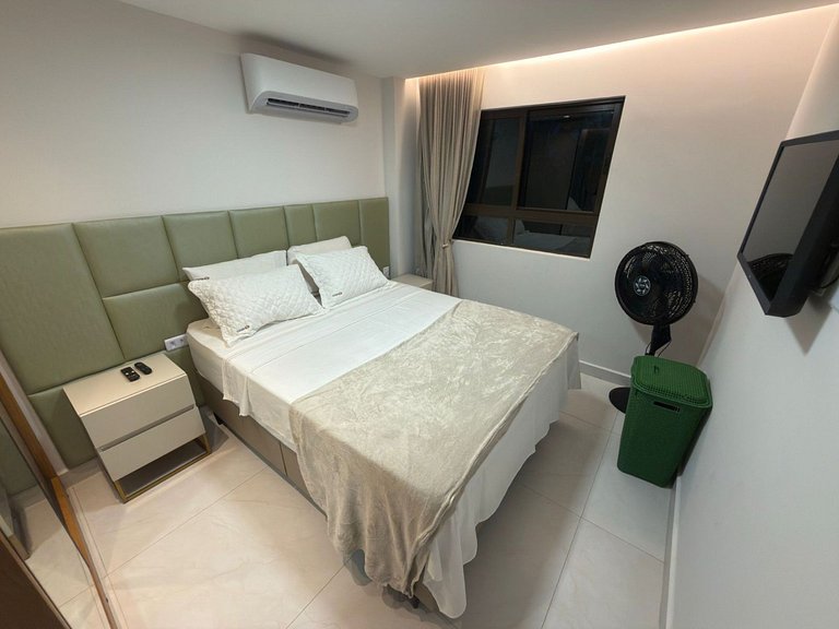 Vista mar + varanda gourmet em Porto de Galinhas