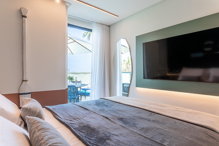 Flat Pé na Areia com Piscina Exclusiva