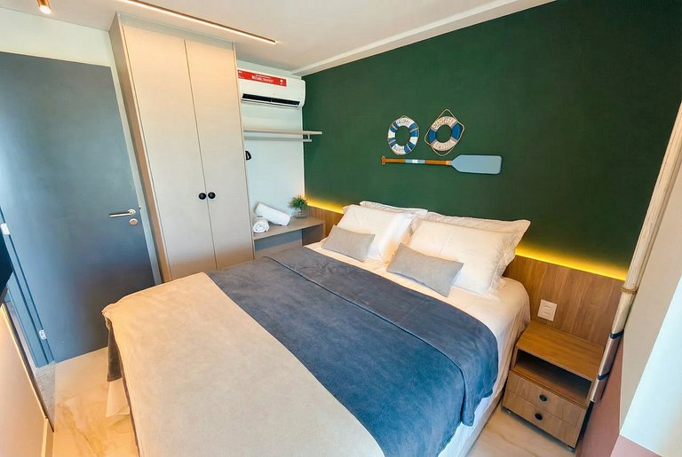 Flat Pé na Areia com Piscina Exclusiva