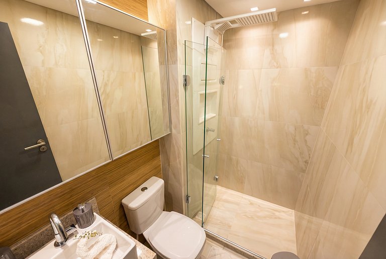 Flat Pé na Areia com Piscina Exclusiva