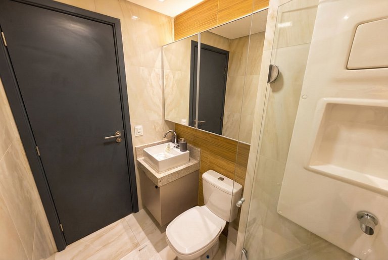 Flat Pé na Areia com Piscina Exclusiva