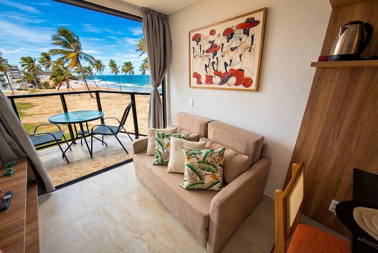 Flat pé na areia Vila Porto 301