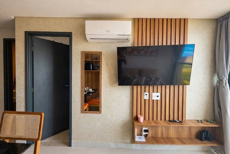 Flat pé na areia Vila Porto 301