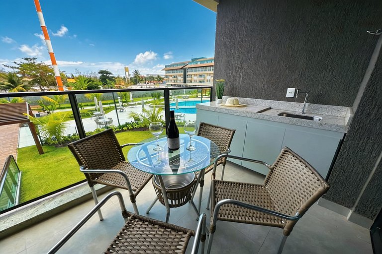 Resort com piscinas a 6 min da Praia do Cupe