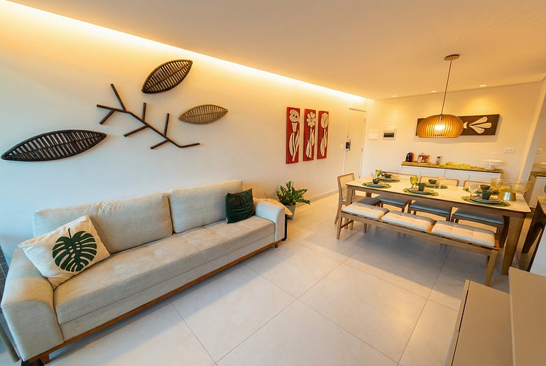 Vista mar + varanda gourmet em Porto de Galinhas