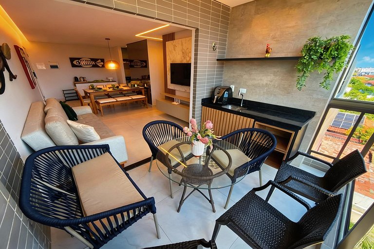 Ocean View + Gourmet Balcony in Porto de Galinhas