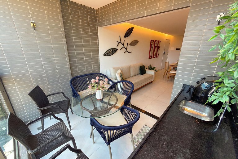 Ocean View + Gourmet Balcony in Porto de Galinhas