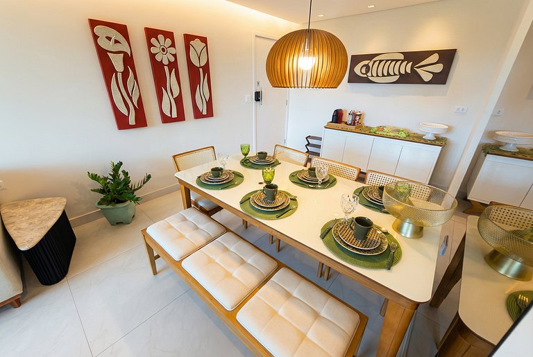 Vista mar + varanda gourmet em Porto de Galinhas