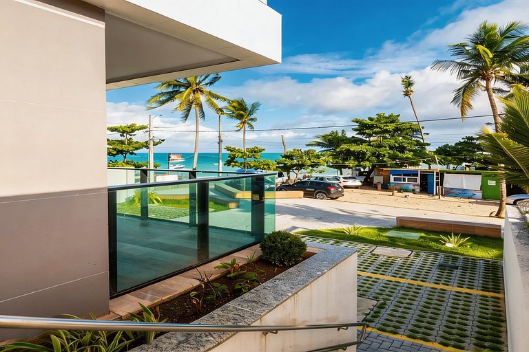 Pé na areia com piscina aquecida privativa