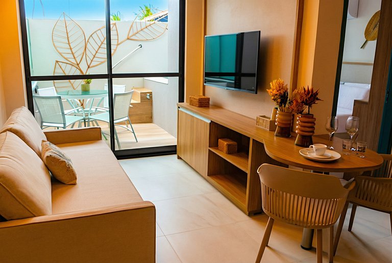 Flat com piscina Privativa