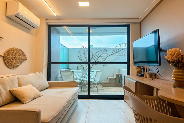 Flat com piscina Privativa