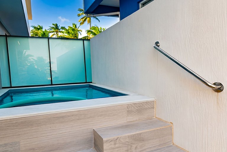 Beachfront with private pool