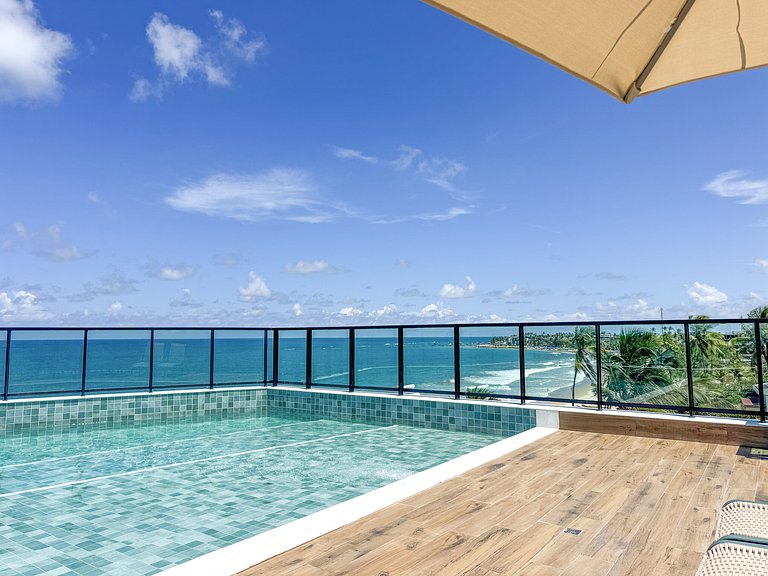 Apto Eco-Luxo Pé na Areia, Vista Mar 800m do Centro