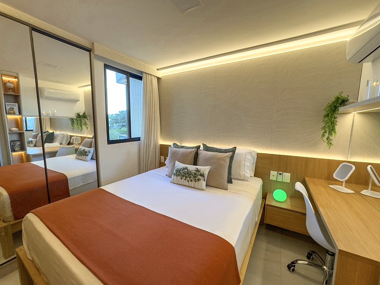 Apt Eco-Luxo Pé na Areia com Vista Mar