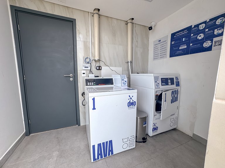 Apt Eco-Luxo Pé na Areia com Vista Mar 800m Centro