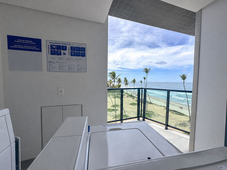 Apt Eco-Luxo Pé na Areia com Vista Mar
